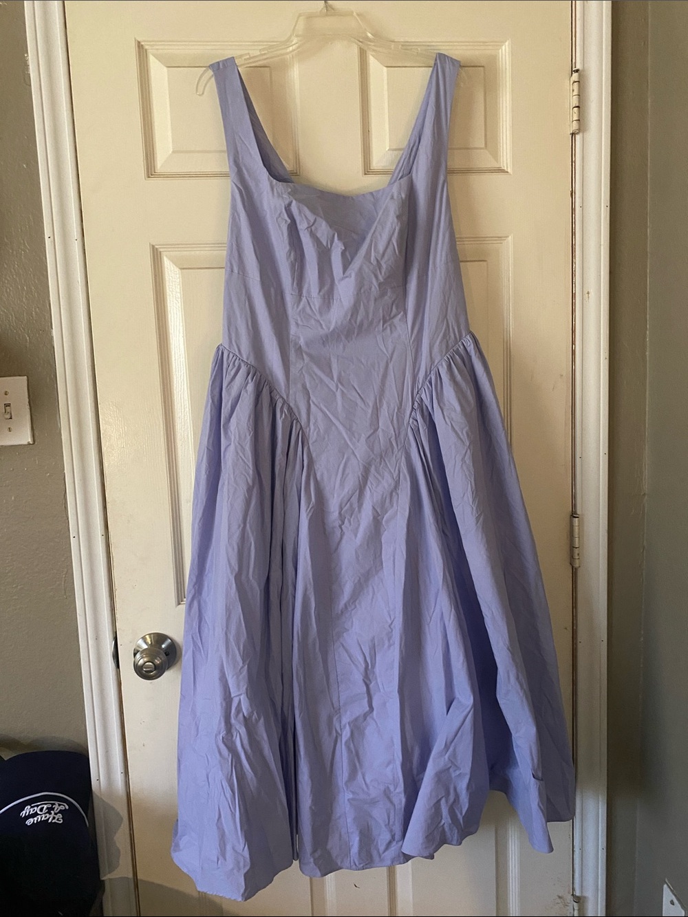 Anthropologie Periwinkle Square-Neck Midi Dress - Picture 2 of 11